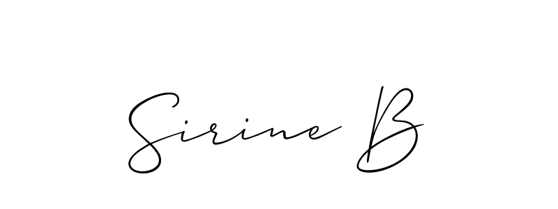 Also we have Sirine B name is the best signature style. Create professional handwritten signature collection using Allison_Script autograph style. Sirine B signature style 2 images and pictures png