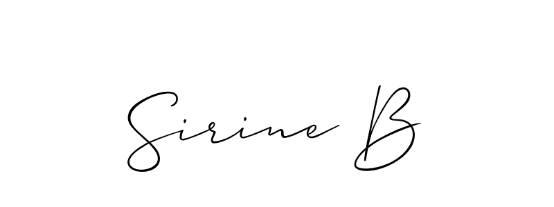 Also You can easily find your signature by using the search form. We will create Sirine B name handwritten signature images for you free of cost using Allison_Script sign style. Sirine B signature style 2 images and pictures png