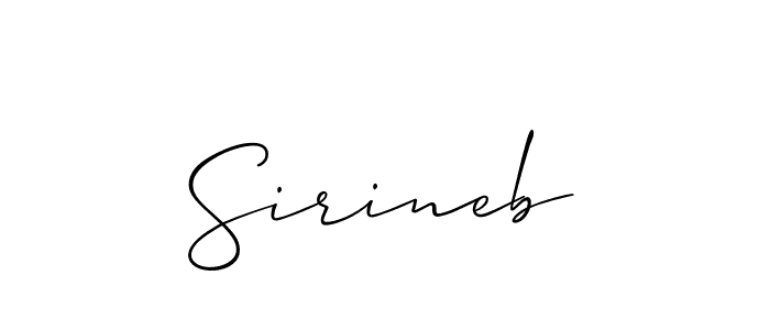 Also You can easily find your signature by using the search form. We will create Sirineb name handwritten signature images for you free of cost using Allison_Script sign style. Sirineb signature style 2 images and pictures png