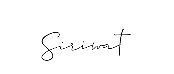 How to make Siriwat name signature. Use Allison_Script style for creating short signs online. This is the latest handwritten sign. Siriwat signature style 2 images and pictures png