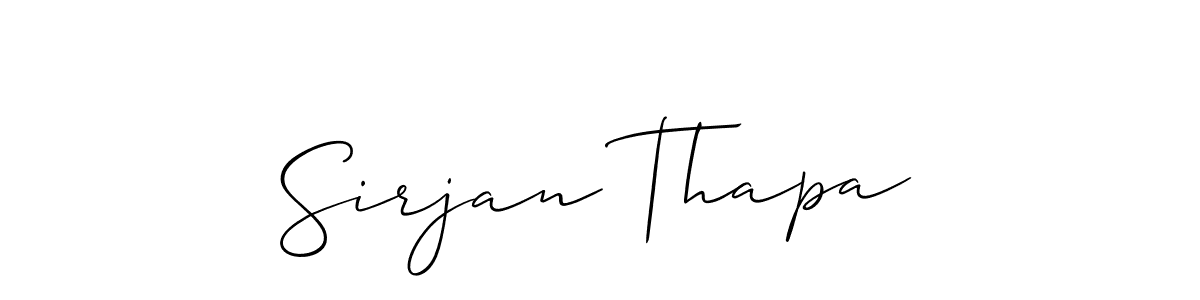 Also You can easily find your signature by using the search form. We will create Sirjan Thapa name handwritten signature images for you free of cost using Allison_Script sign style. Sirjan Thapa signature style 2 images and pictures png