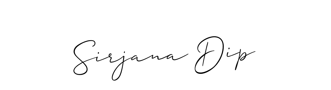 Make a beautiful signature design for name Sirjana Dip. With this signature (Allison_Script) style, you can create a handwritten signature for free. Sirjana Dip signature style 2 images and pictures png