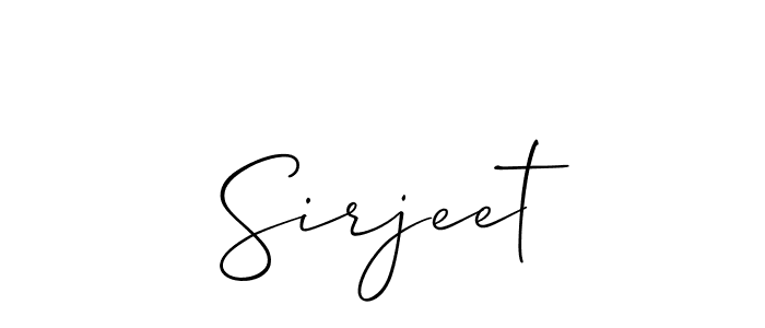 Create a beautiful signature design for name Sirjeet. With this signature (Allison_Script) fonts, you can make a handwritten signature for free. Sirjeet signature style 2 images and pictures png