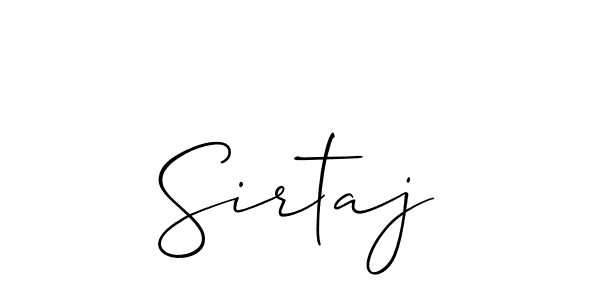 Sirtaj stylish signature style. Best Handwritten Sign (Allison_Script) for my name. Handwritten Signature Collection Ideas for my name Sirtaj. Sirtaj signature style 2 images and pictures png