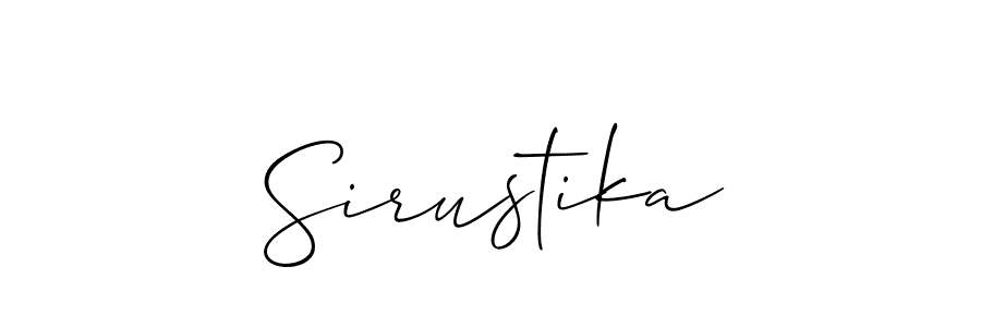 Best and Professional Signature Style for Sirustika. Allison_Script Best Signature Style Collection. Sirustika signature style 2 images and pictures png