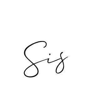 Create a beautiful signature design for name Sis. With this signature (Allison_Script) fonts, you can make a handwritten signature for free. Sis signature style 2 images and pictures png