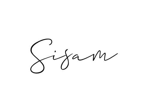 Use a signature maker to create a handwritten signature online. With this signature software, you can design (Allison_Script) your own signature for name Sisam. Sisam signature style 2 images and pictures png