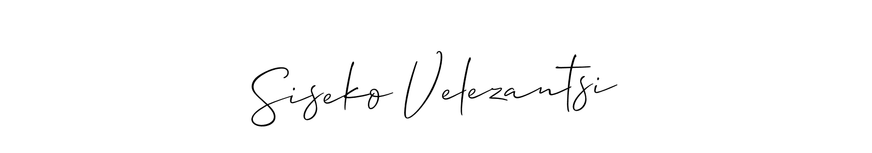Make a beautiful signature design for name Siseko Velezantsi. Use this online signature maker to create a handwritten signature for free. Siseko Velezantsi signature style 2 images and pictures png