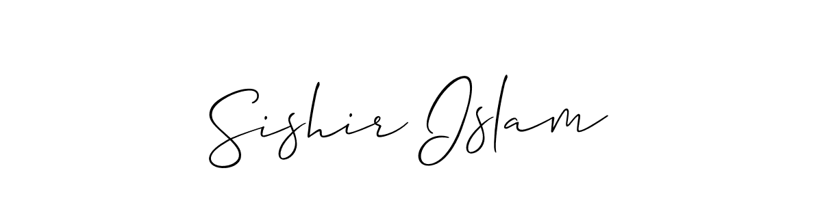 How to make Sishir Islam name signature. Use Allison_Script style for creating short signs online. This is the latest handwritten sign. Sishir Islam signature style 2 images and pictures png