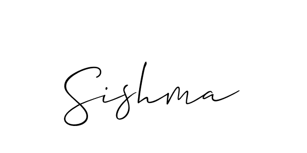 The best way (Allison_Script) to make a short signature is to pick only two or three words in your name. The name Sishma include a total of six letters. For converting this name. Sishma signature style 2 images and pictures png