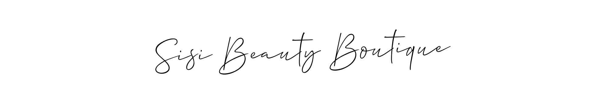 Check out images of Autograph of Sisi Beauty Boutique name. Actor Sisi Beauty Boutique Signature Style. Allison_Script is a professional sign style online. Sisi Beauty Boutique signature style 2 images and pictures png