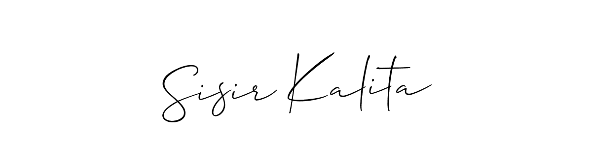 How to make Sisir Kalita name signature. Use Allison_Script style for creating short signs online. This is the latest handwritten sign. Sisir Kalita signature style 2 images and pictures png