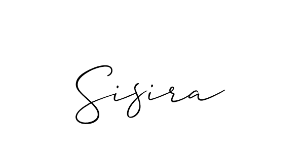 Allison_Script is a professional signature style that is perfect for those who want to add a touch of class to their signature. It is also a great choice for those who want to make their signature more unique. Get Sisira name to fancy signature for free. Sisira signature style 2 images and pictures png