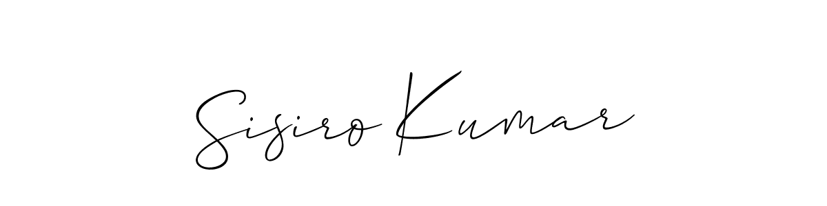 Also You can easily find your signature by using the search form. We will create Sisiro Kumar name handwritten signature images for you free of cost using Allison_Script sign style. Sisiro Kumar signature style 2 images and pictures png