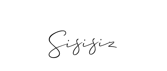 The best way (Allison_Script) to make a short signature is to pick only two or three words in your name. The name Sisisiz include a total of six letters. For converting this name. Sisisiz signature style 2 images and pictures png
