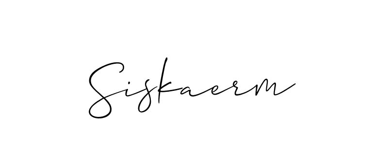 It looks lik you need a new signature style for name Siskaerm. Design unique handwritten (Allison_Script) signature with our free signature maker in just a few clicks. Siskaerm signature style 2 images and pictures png