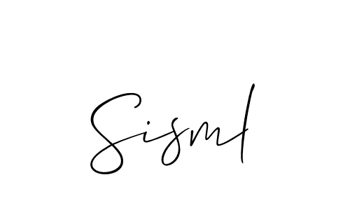 Create a beautiful signature design for name Sisml. With this signature (Allison_Script) fonts, you can make a handwritten signature for free. Sisml signature style 2 images and pictures png