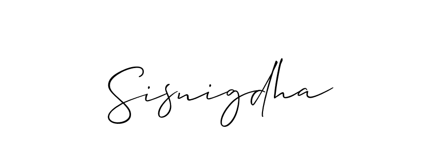 How to make Sisnigdha signature? Allison_Script is a professional autograph style. Create handwritten signature for Sisnigdha name. Sisnigdha signature style 2 images and pictures png