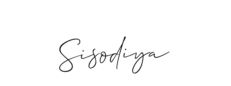 Create a beautiful signature design for name Sisodiya. With this signature (Allison_Script) fonts, you can make a handwritten signature for free. Sisodiya signature style 2 images and pictures png