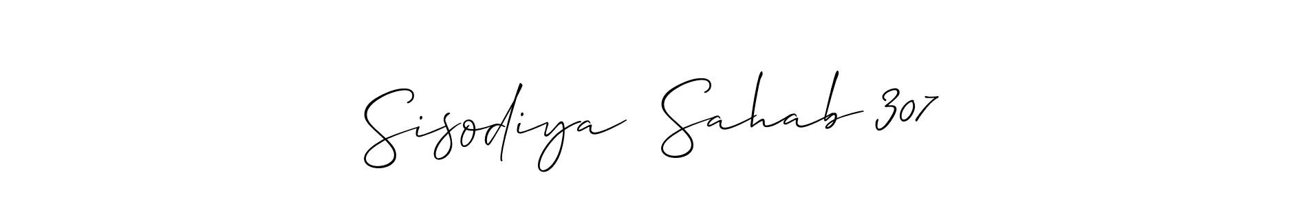 Allison_Script is a professional signature style that is perfect for those who want to add a touch of class to their signature. It is also a great choice for those who want to make their signature more unique. Get Sisodiya  Sahab 307 name to fancy signature for free. Sisodiya  Sahab 307 signature style 2 images and pictures png