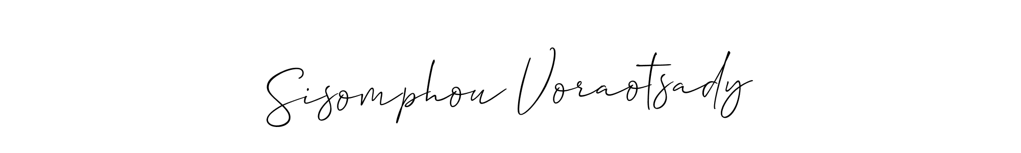 Create a beautiful signature design for name Sisomphou Voraotsady. With this signature (Allison_Script) fonts, you can make a handwritten signature for free. Sisomphou Voraotsady signature style 2 images and pictures png