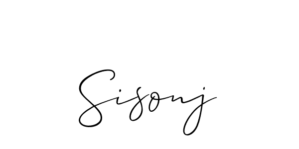 Also You can easily find your signature by using the search form. We will create Sisonj name handwritten signature images for you free of cost using Allison_Script sign style. Sisonj signature style 2 images and pictures png