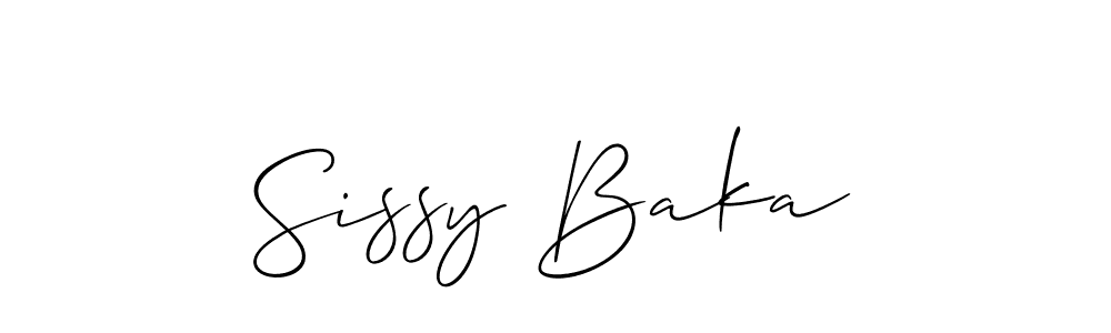 Sissy Baka stylish signature style. Best Handwritten Sign (Allison_Script) for my name. Handwritten Signature Collection Ideas for my name Sissy Baka. Sissy Baka signature style 2 images and pictures png