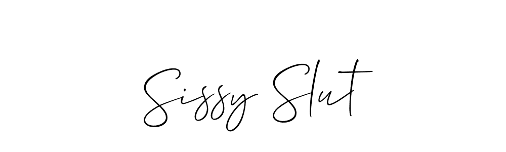 Design your own signature with our free online signature maker. With this signature software, you can create a handwritten (Allison_Script) signature for name Sissy Slut. Sissy Slut signature style 2 images and pictures png