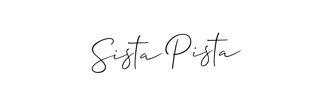 Once you've used our free online signature maker to create your best signature Allison_Script style, it's time to enjoy all of the benefits that Sista Pista name signing documents. Sista Pista signature style 2 images and pictures png