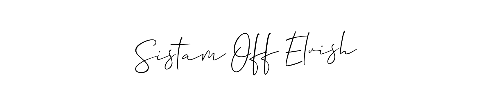 This is the best signature style for the Sistam Off Elvish name. Also you like these signature font (Allison_Script). Mix name signature. Sistam Off Elvish signature style 2 images and pictures png