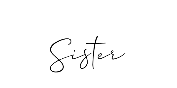 Allison_Script is a professional signature style that is perfect for those who want to add a touch of class to their signature. It is also a great choice for those who want to make their signature more unique. Get Sister name to fancy signature for free. Sister signature style 2 images and pictures png