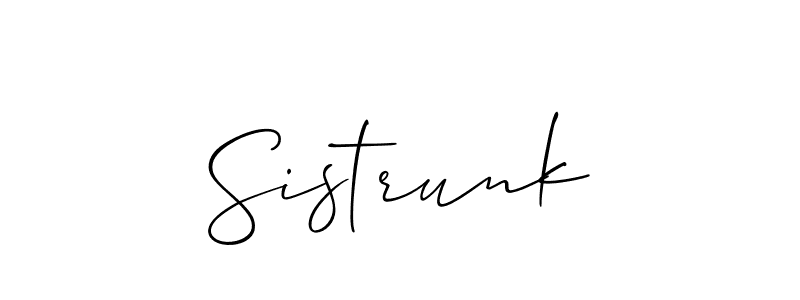 Also we have Sistrunk name is the best signature style. Create professional handwritten signature collection using Allison_Script autograph style. Sistrunk signature style 2 images and pictures png