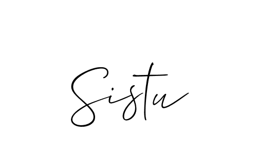 You should practise on your own different ways (Allison_Script) to write your name (Sistu) in signature. don't let someone else do it for you. Sistu signature style 2 images and pictures png