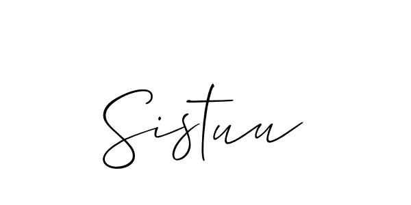 Also we have Sistuu name is the best signature style. Create professional handwritten signature collection using Allison_Script autograph style. Sistuu signature style 2 images and pictures png