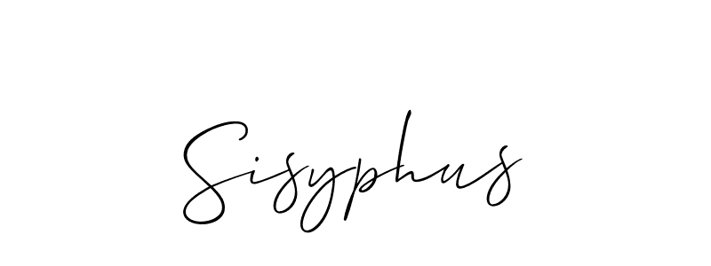 Make a beautiful signature design for name Sisyphus. With this signature (Allison_Script) style, you can create a handwritten signature for free. Sisyphus signature style 2 images and pictures png