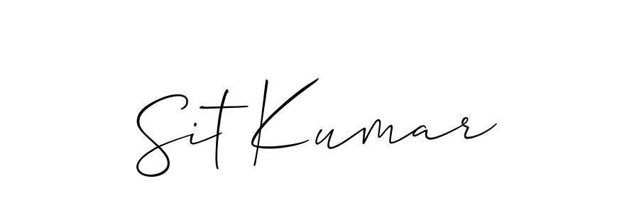 How to make Sit Kumar name signature. Use Allison_Script style for creating short signs online. This is the latest handwritten sign. Sit Kumar signature style 2 images and pictures png