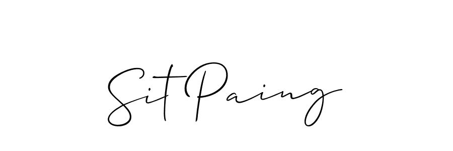 if you are searching for the best signature style for your name Sit Paing. so please give up your signature search. here we have designed multiple signature styles  using Allison_Script. Sit Paing signature style 2 images and pictures png