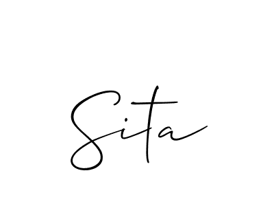 Similarly Allison_Script is the best handwritten signature design. Signature creator online .You can use it as an online autograph creator for name Sita. Sita signature style 2 images and pictures png