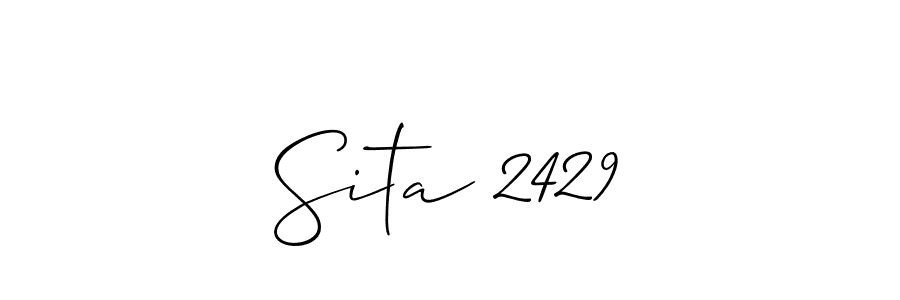 You should practise on your own different ways (Allison_Script) to write your name (Sita 2429) in signature. don't let someone else do it for you. Sita 2429 signature style 2 images and pictures png