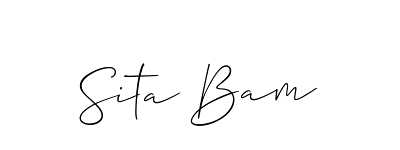 Design your own signature with our free online signature maker. With this signature software, you can create a handwritten (Allison_Script) signature for name Sita Bam. Sita Bam signature style 2 images and pictures png