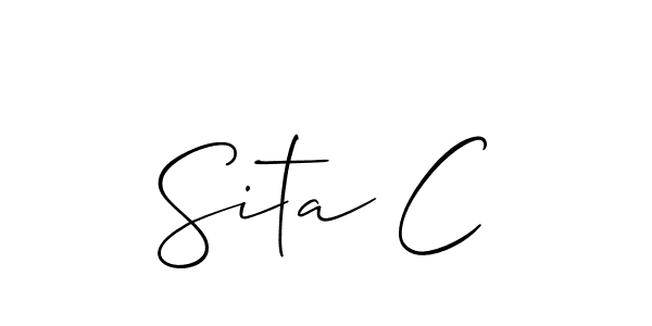 Make a beautiful signature design for name Sita C. With this signature (Allison_Script) style, you can create a handwritten signature for free. Sita C signature style 2 images and pictures png