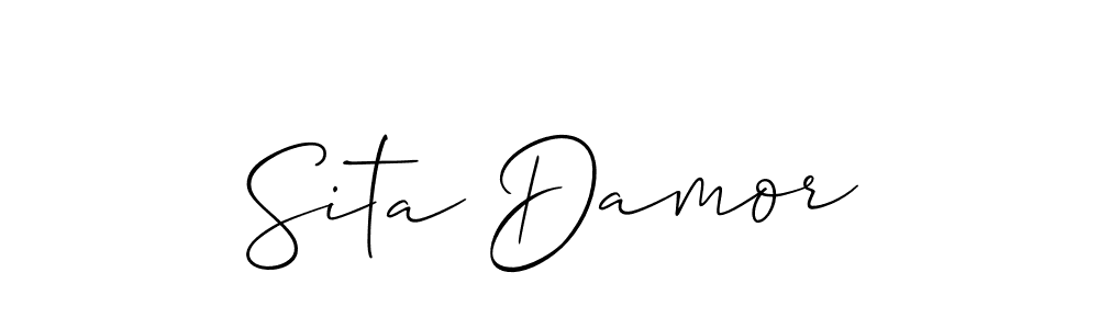 Use a signature maker to create a handwritten signature online. With this signature software, you can design (Allison_Script) your own signature for name Sita Damor. Sita Damor signature style 2 images and pictures png