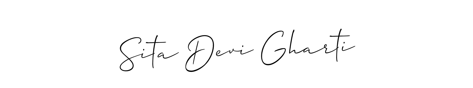 if you are searching for the best signature style for your name Sita Devi Gharti. so please give up your signature search. here we have designed multiple signature styles  using Allison_Script. Sita Devi Gharti signature style 2 images and pictures png
