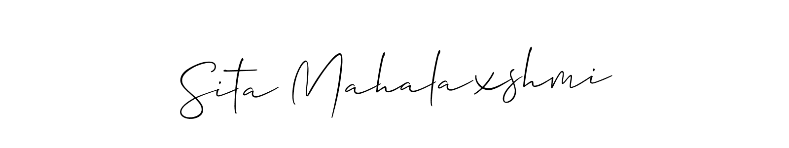 You should practise on your own different ways (Allison_Script) to write your name (Sita Mahalaxshmi) in signature. don't let someone else do it for you. Sita Mahalaxshmi signature style 2 images and pictures png