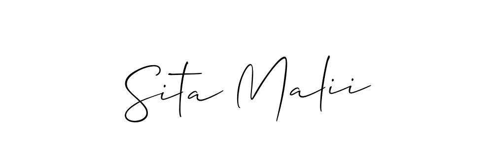 This is the best signature style for the Sita Malii name. Also you like these signature font (Allison_Script). Mix name signature. Sita Malii signature style 2 images and pictures png