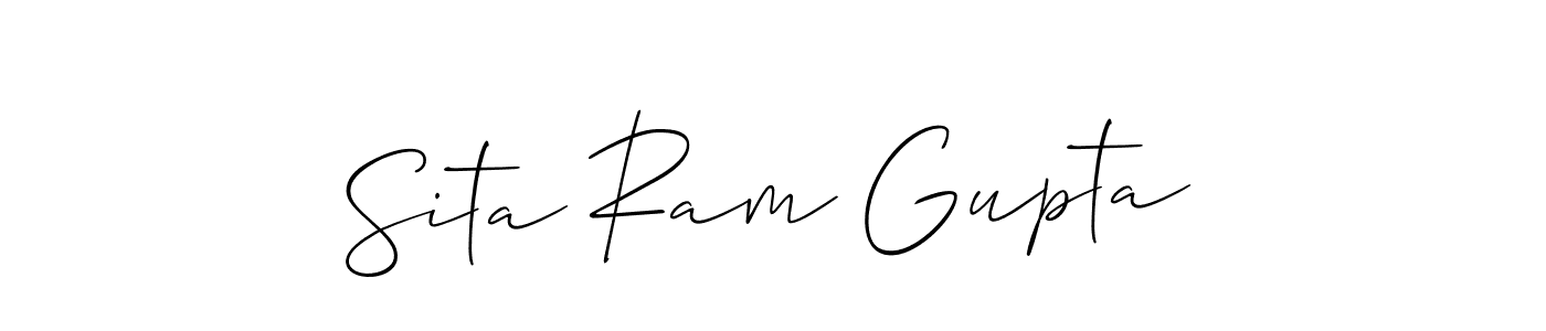 The best way (Allison_Script) to make a short signature is to pick only two or three words in your name. The name Sita Ram Gupta include a total of six letters. For converting this name. Sita Ram Gupta signature style 2 images and pictures png