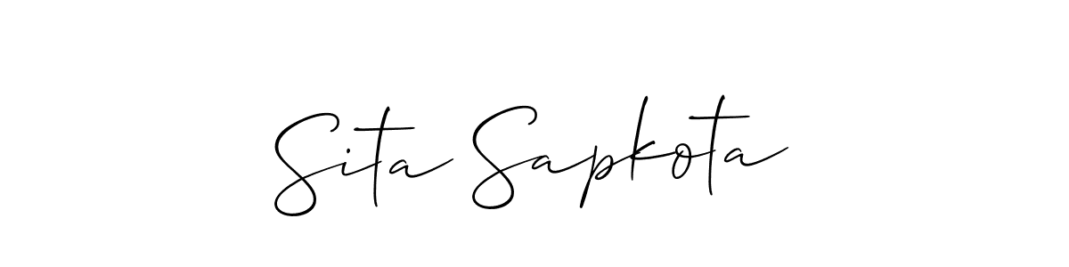 Make a beautiful signature design for name Sita Sapkota. With this signature (Allison_Script) style, you can create a handwritten signature for free. Sita Sapkota signature style 2 images and pictures png