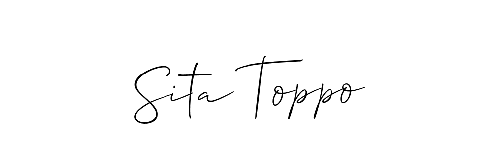 Also we have Sita Toppo name is the best signature style. Create professional handwritten signature collection using Allison_Script autograph style. Sita Toppo signature style 2 images and pictures png