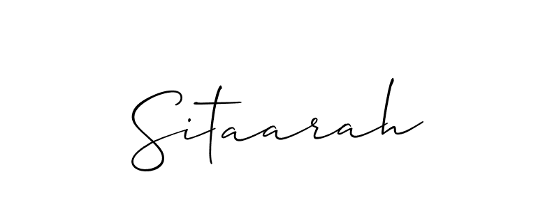 It looks lik you need a new signature style for name Sitaarah. Design unique handwritten (Allison_Script) signature with our free signature maker in just a few clicks. Sitaarah signature style 2 images and pictures png