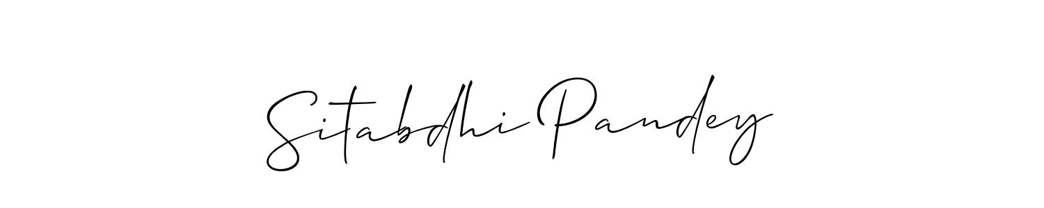 Make a short Sitabdhi Pandey signature style. Manage your documents anywhere anytime using Allison_Script. Create and add eSignatures, submit forms, share and send files easily. Sitabdhi Pandey signature style 2 images and pictures png